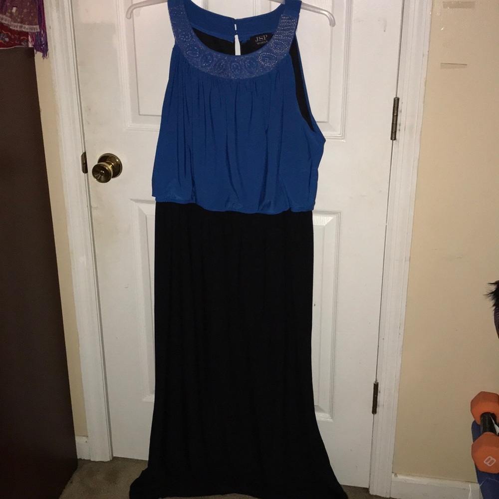 Navy / Blue Black Maxi Dress